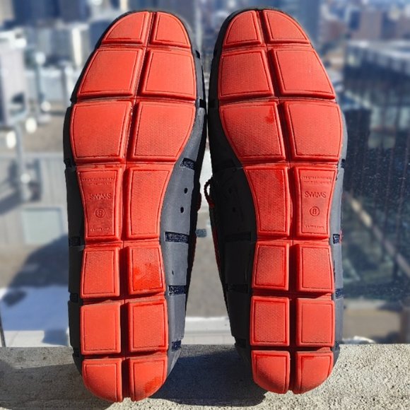 SWIMS navy and red braided loafer - Picture 4 of 5